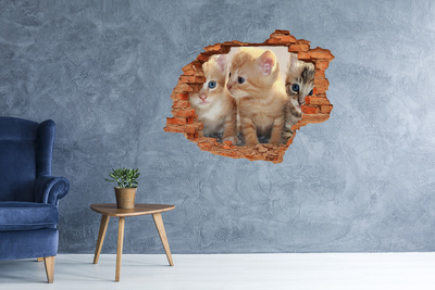 ikea malm stickers Kittens in een gat in de muur
