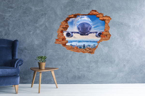 stickers voor ikea meubels Een vliegtuig boven de stad