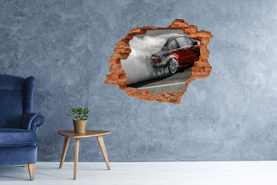 plakfolie trap Raceauto in actie