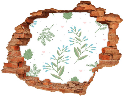 trapstickers Groene tuin in een gat in de muur