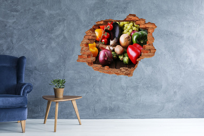 ikea malm stickers Fruit en groenten in een gat in de muur