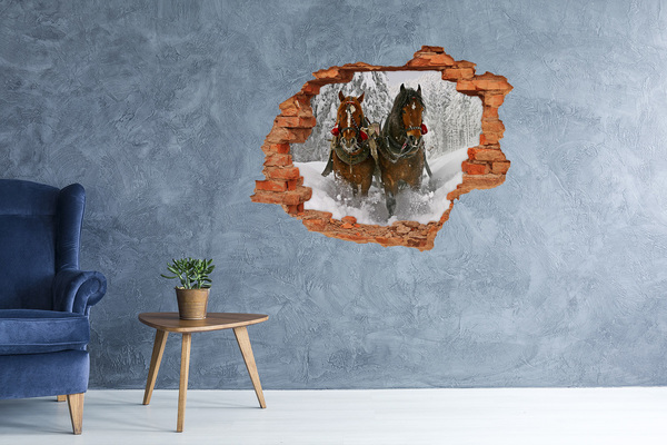 stickers voor ikea meubels Winterreis met paarden