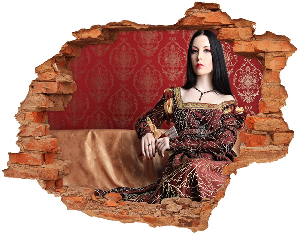 Fototapeta dziura na ścianę Księżniczka w ruinach