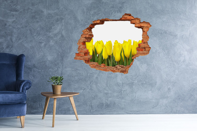 trap stickers Tulpen in een gat in de muur