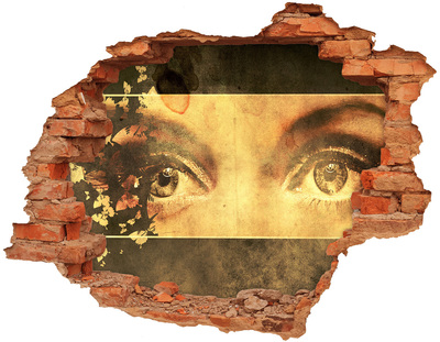 Fototapeta dziura na ścianę Oczy zza ściany