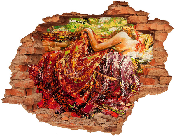 Dziura 3d fototapeta naklejka Zatopiony świat kolorów