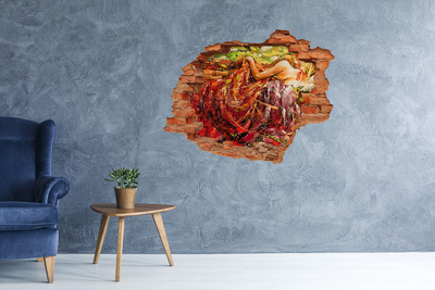 Dziura 3d fototapeta naklejka Zatopiony świat kolorów