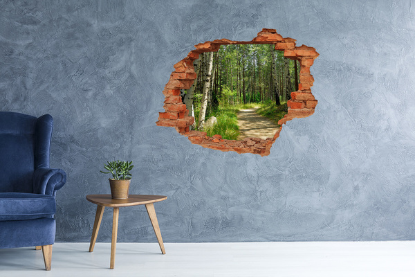 Grote 3D muursticker gat in de muur Gat in de Muur Bospad