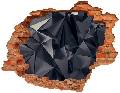 Fotoobraz dziura na ścianę Czarna, geometryczna głębia