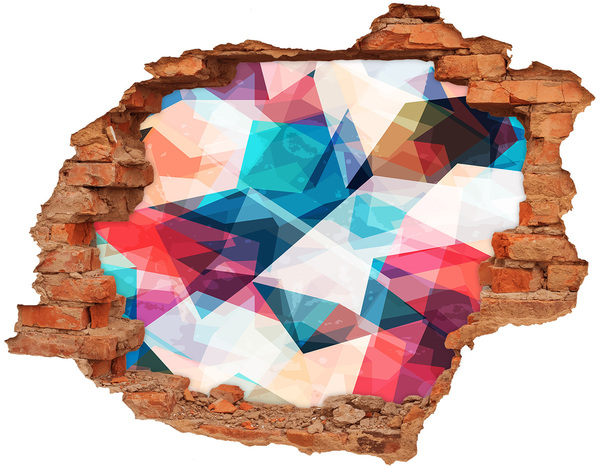 Dziura 3d fototapeta naklejka Kolorowy kryształowy świat