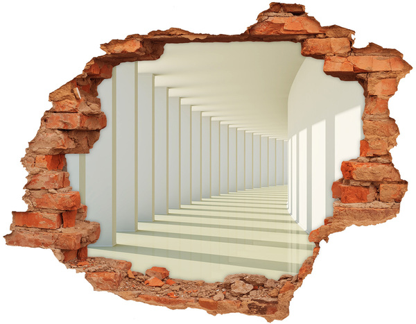 Grote 3D muursticker gat in de muur De illusie van oneindige ruimte