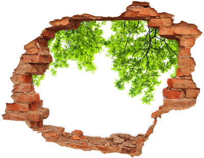 Samoprzylepna dziura naklejka Zielona oaza za ścianą