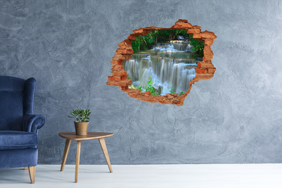 Vinyl muursticker 3D breekeffect Waterval in de jungle
