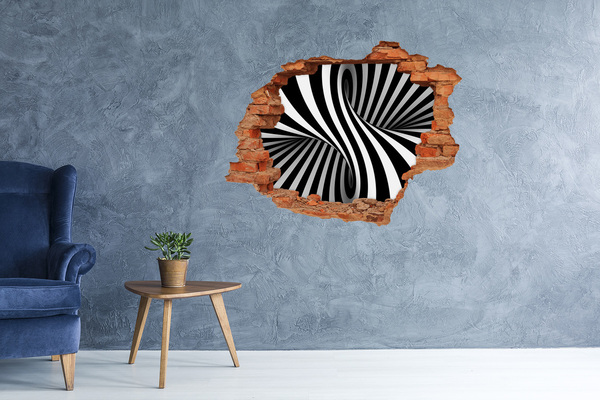 Vinyl muursticker 3D breekeffect Optische illusie in de muur