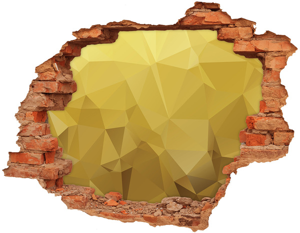 Vinyl muursticker 3D breekeffect De gouden barst in de muur