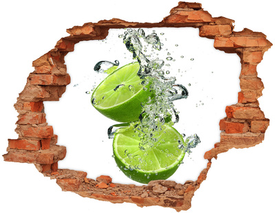 Vinyl muursticker 3D breekeffect Verfrissende citroencocktail