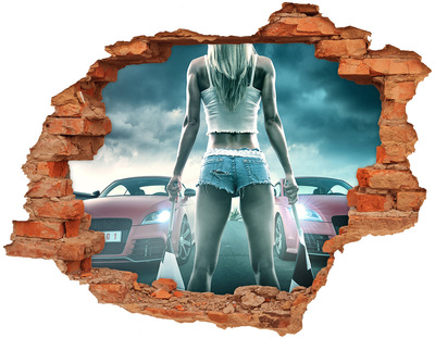 Vinyl muursticker 3D breekeffect Razende emoties