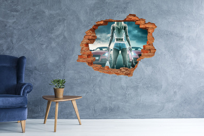 Vinyl muursticker 3D breekeffect Razende emoties