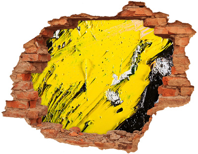 Dziura 3d fototapeta na ścianę Złota dziura w betonie