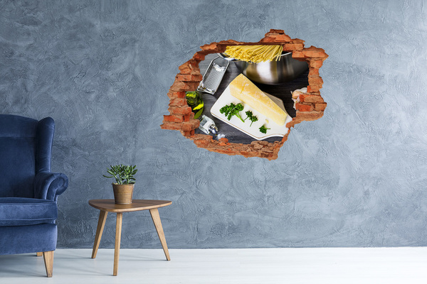 Grote 3D muursticker gat in de muur Keukeninspiratie