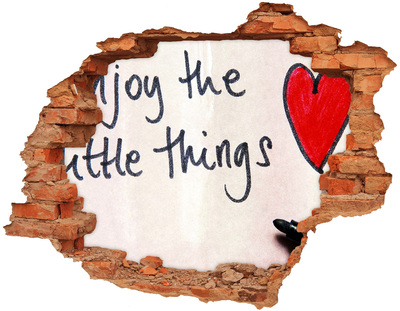 Fototapeta dziura na ścianę Zniszczona ściana z napisem