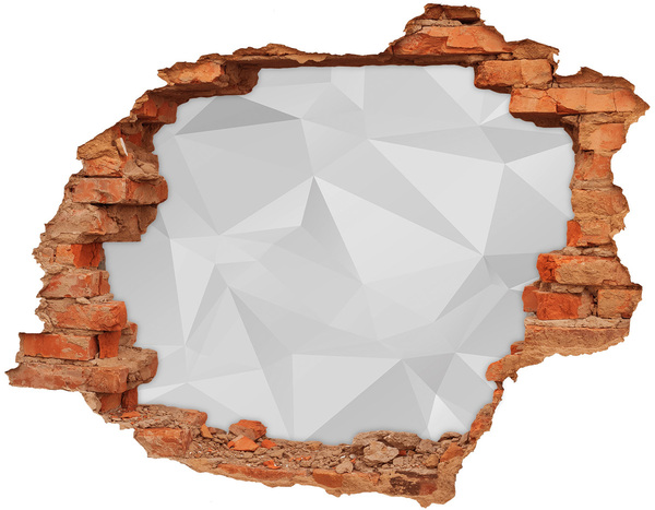 Vinyl muursticker 3D breekeffect Gebroken muur met reflectie