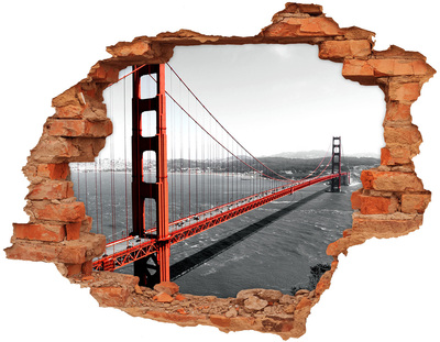 Fototapeta dziura na ścianę 3d Most Golden Gate w San Francisco