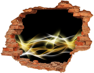 Grote 3D muursticker gat in de muur Tropisch paradijs met flamingo's