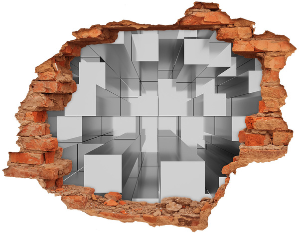 Dziura 3d fototapeta naklejka Przestrzeń w betonie