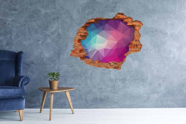 Vinyl muursticker 3D breekeffect Een bloemenparadijs achter de muren.