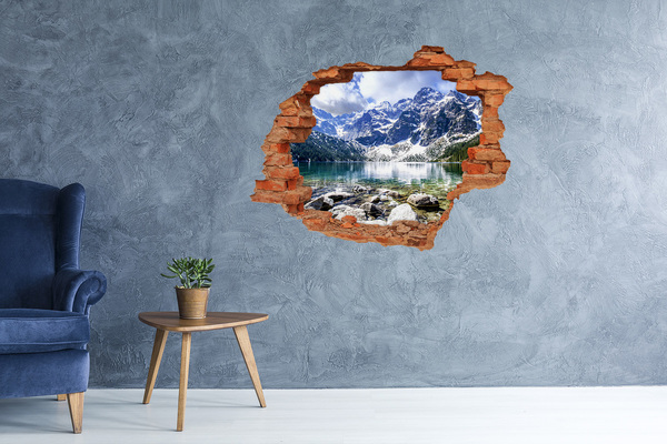 Vinyl muursticker 3D breekeffect Bloementuin achter de muur