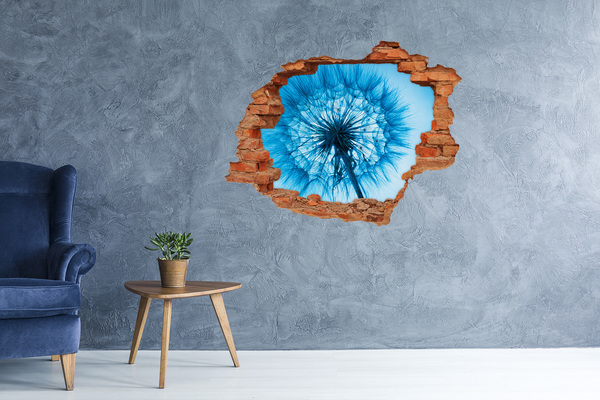 Vinyl muursticker 3D breekeffect Fruit in een gat in de muur