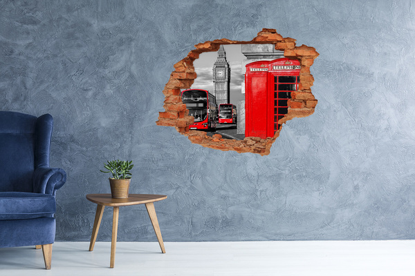 Vinyl muursticker 3D breekeffect Fruitparadijs achter de muur