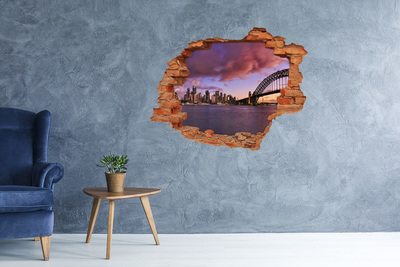 Vinyl muursticker 3D breekeffect Een doelpunt in het voetbal