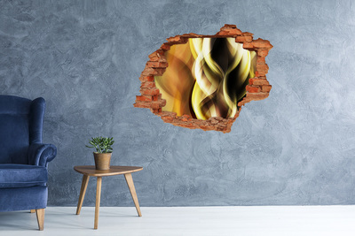 Grote 3D muursticker gat in de muur Koffie in het hart van de muur