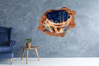 Grote 3D muursticker gat in de muur De bloemenpracht van de zomer