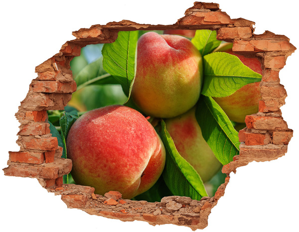 Vinyl muursticker 3D breekeffect Gouden herfst achter de muur