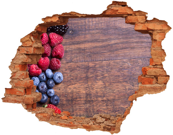 Vinyl muursticker 3D breekeffect Fruity Hole in the Wall