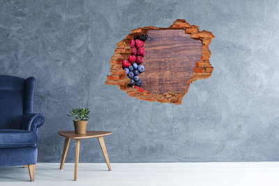 Vinyl muursticker 3D breekeffect Fruity Hole in the Wall