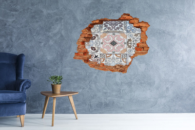 Grote 3D muursticker gat in de muur Kosmische ruimte