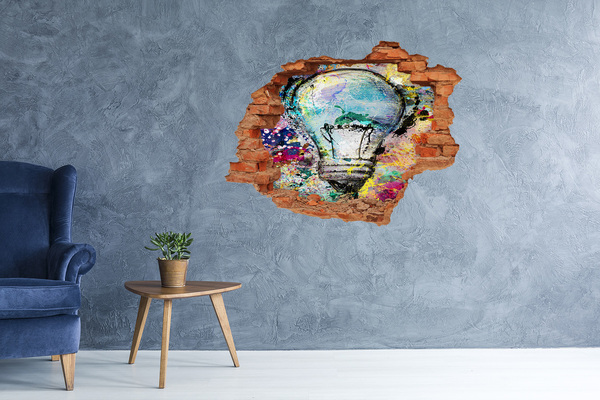 Grote 3D muursticker gat in de muur Een pittoresk kuststadje