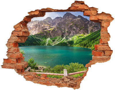 naklejka fototapeta 3D na ścianę Górski krajobraz nad jeziorem
