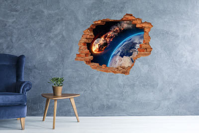 Grote 3D muursticker gat in de muur Hole in the Wall Bloemenmuurschildering