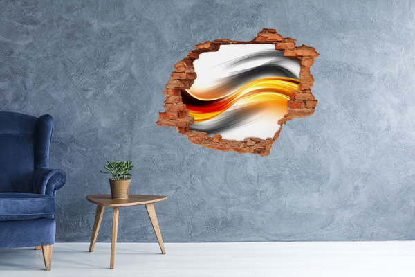 Grote 3D muursticker gat in de muur Eekhoorn in het bos