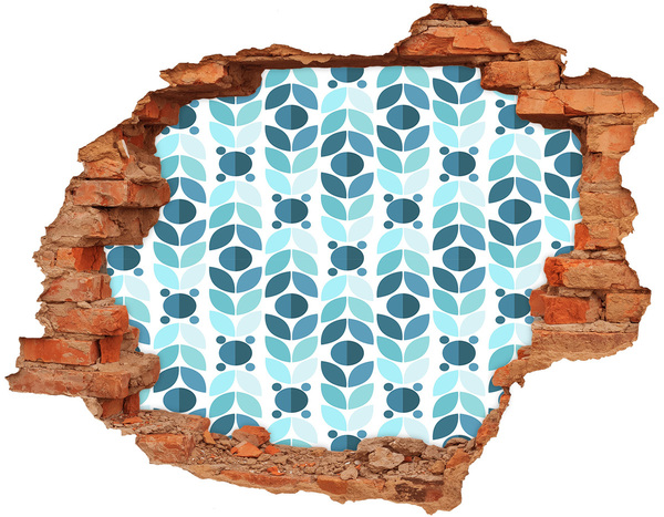 Grote 3D muursticker gat in de muur Een explosie van kleuren in de bloemenpracht