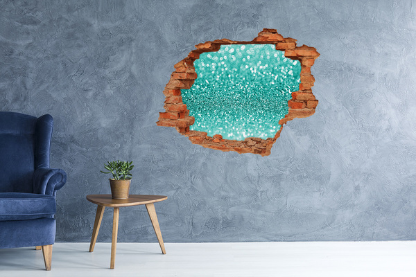 Grote 3D muursticker gat in de muur Dwalend door de woestijn