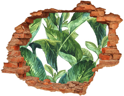 Dziura 3d foto tapeta naklejka Zielona oaza w betonie