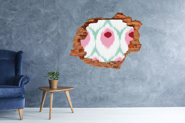 Vinyl muursticker 3D breekeffect De kleurrijke wereld van de natuur