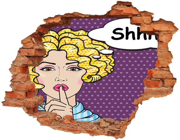 Grote 3D muursticker gat in de muur Een gezellig hoekje met een lantaarn.