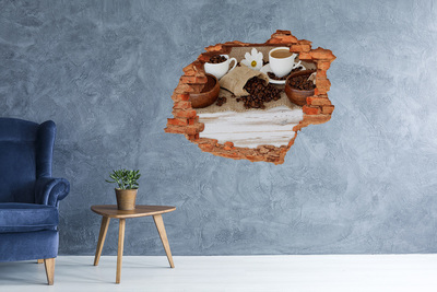 Vinyl muursticker 3D breekeffect Uitzicht op de skyline van New York